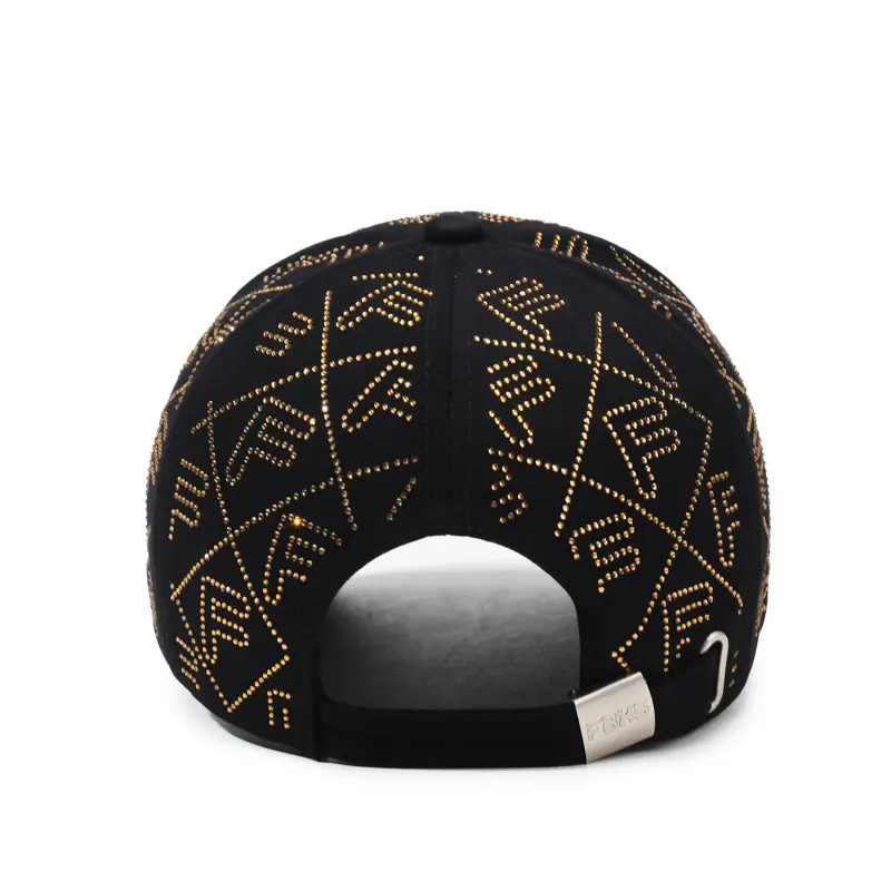 Women's Red Rhinestone Cap Sunshade Cap - Image 12