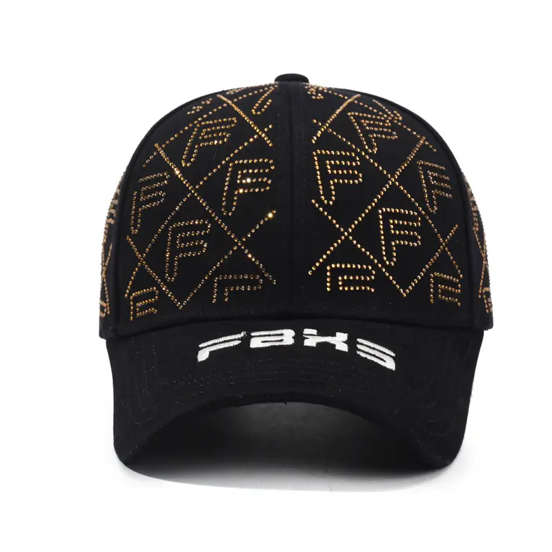 Women's Red Rhinestone Cap Sunshade Cap - Image 14