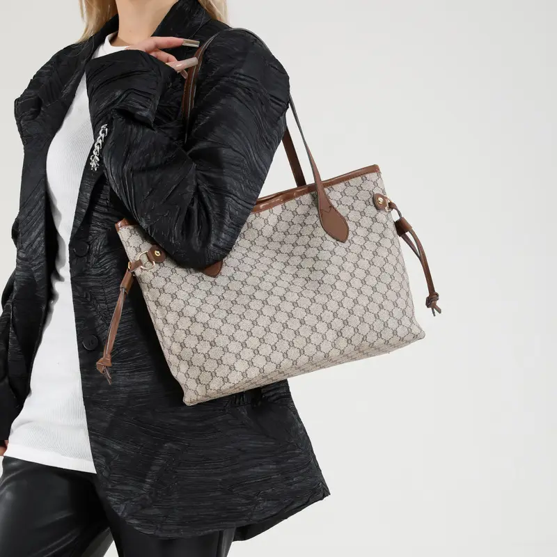 Vintage Printed Tote Bag for Women Large Capacity Shoulder Bag - Image 6