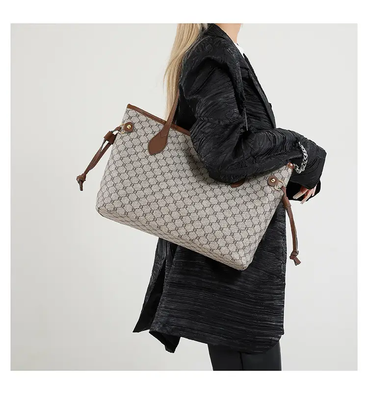 Vintage Printed Tote Bag for Women Large Capacity Shoulder Bag — feature 12
