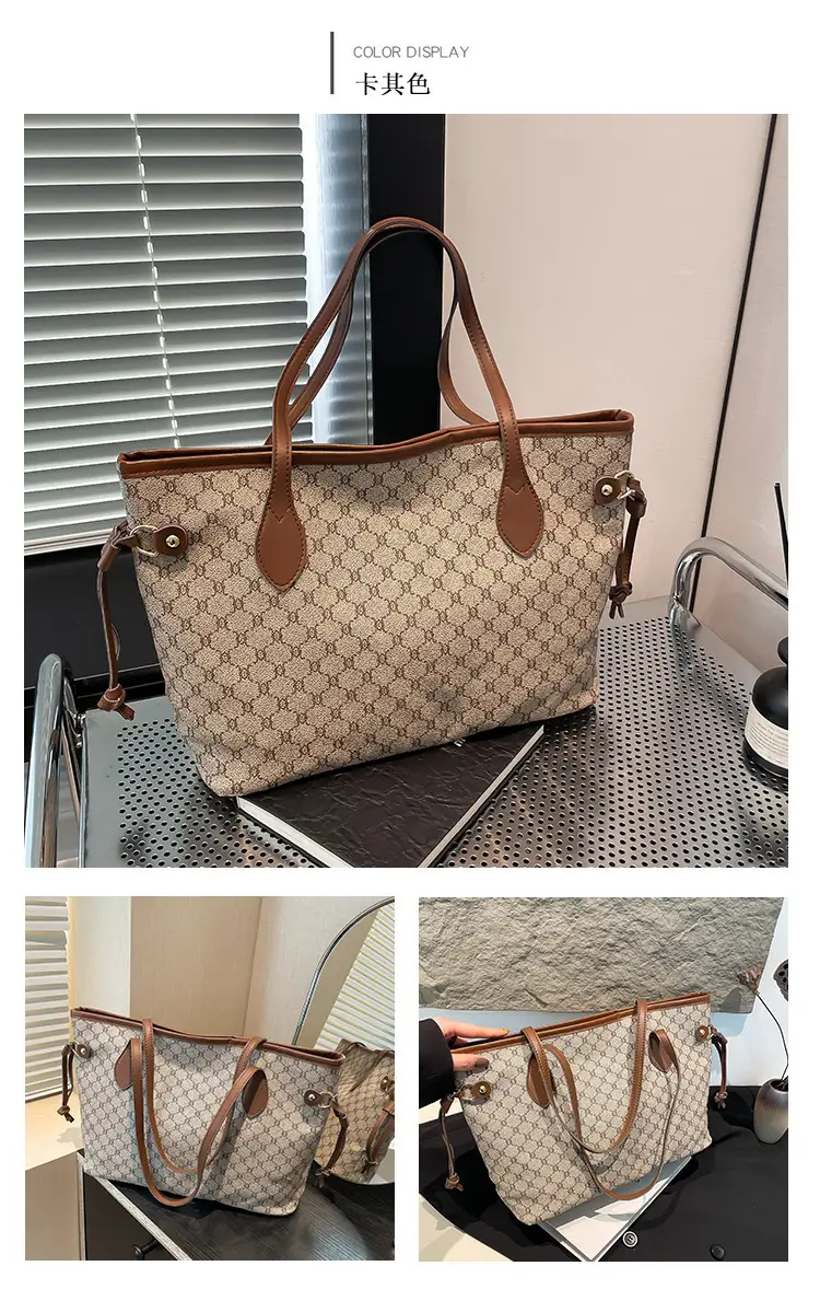 Vintage Printed Tote Bag for Women Large Capacity Shoulder Bag — feature 17