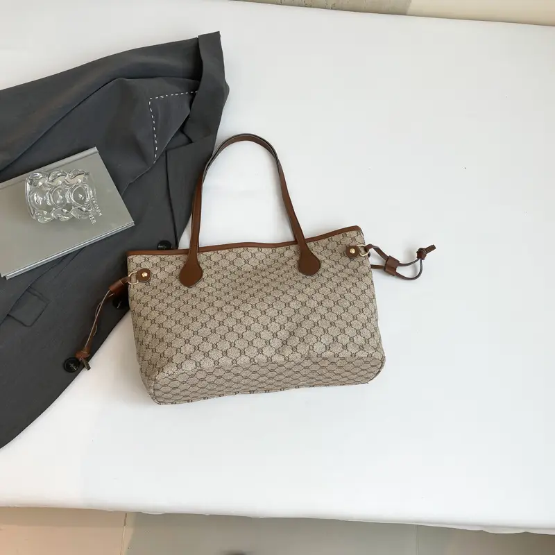 Vintage Printed Tote Bag for Women Large Capacity Shoulder Bag - Image 3