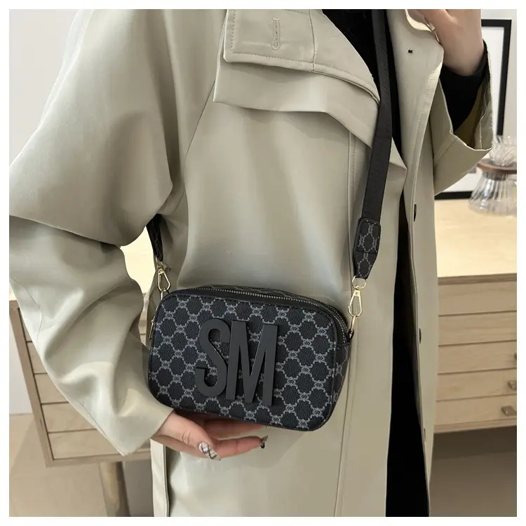 Women's Retro Crossbody Bag with Letter Print — feature 22