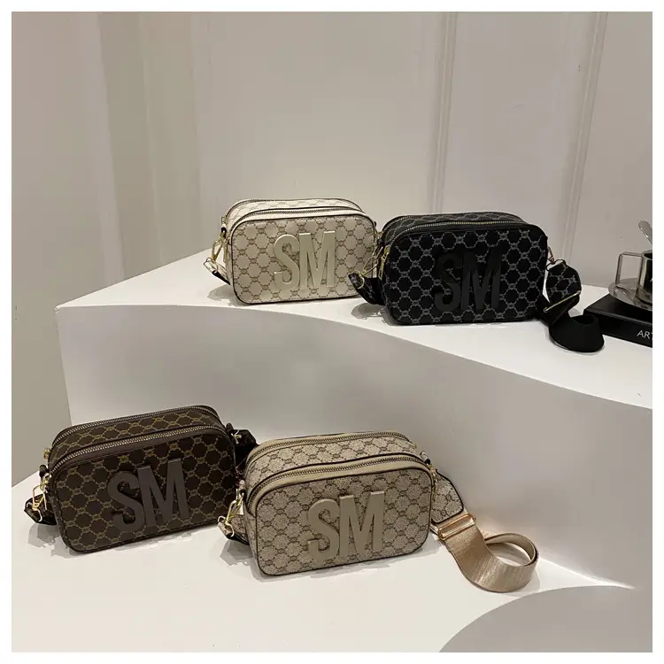 Women's Retro Crossbody Bag with Letter Print — feature 29