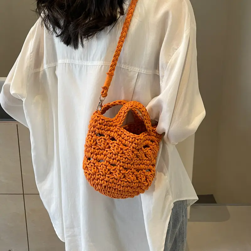 Women's Braided Crossbody Bag Tan 2024 New - Image 7