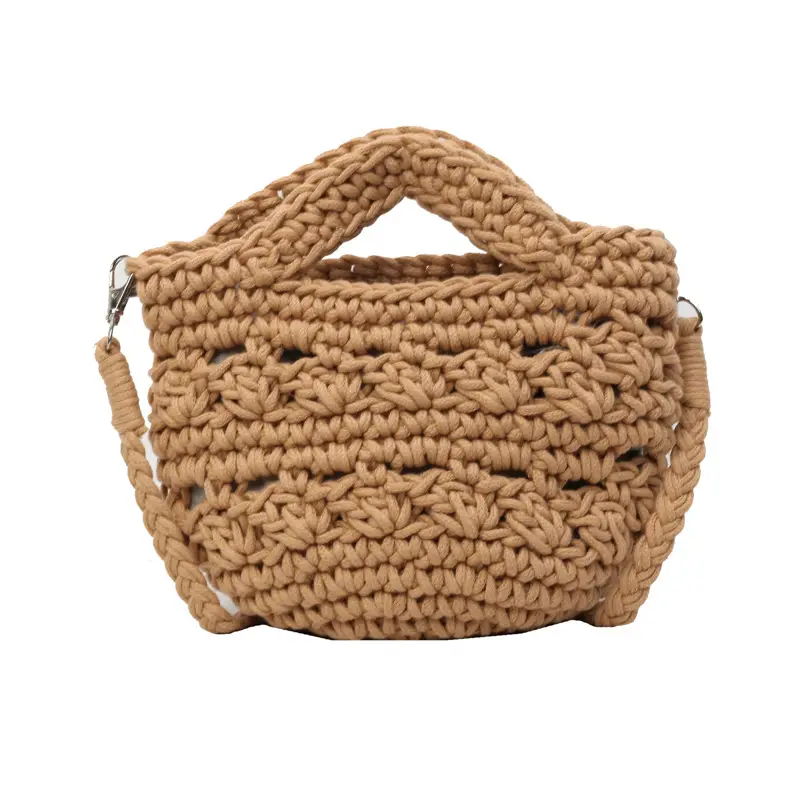 Women's Braided Crossbody Bag Tan 2024 New - Image 9