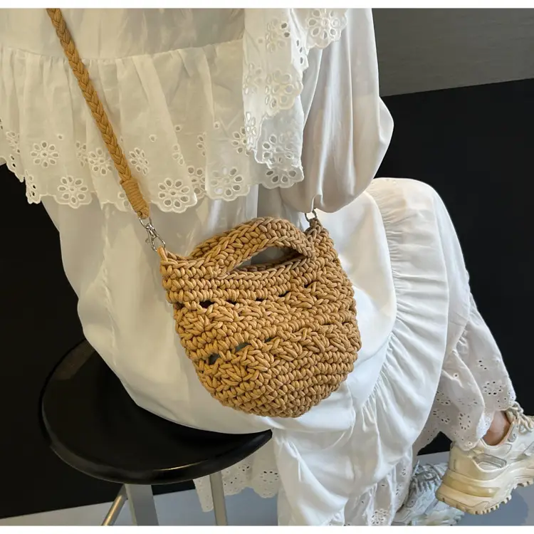 Women's Braided Crossbody Bag Tan 2024 New — feature 28