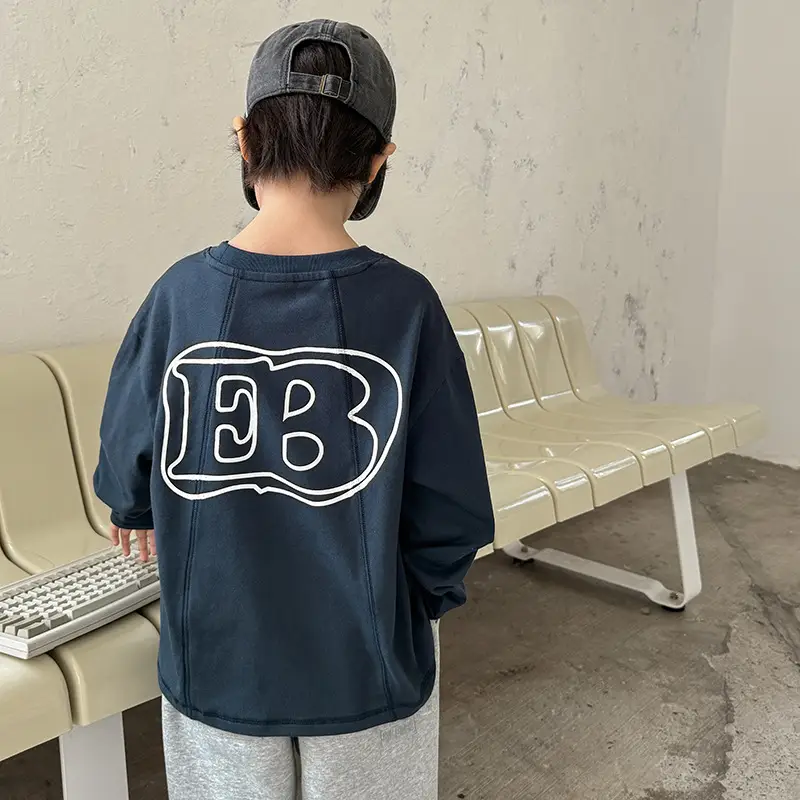 Boys Cotton T-Shirt White Letter Print 3Pcs - Image 2