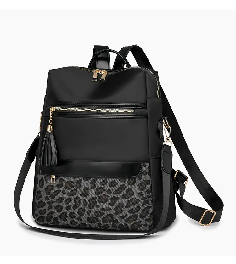 Women Leopard Print Anti-Theft Backpack Large Capacity — feature 29