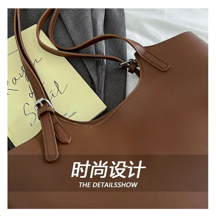 Women's Large Capacity Tan Shoulder Bag 2025 — feature 4