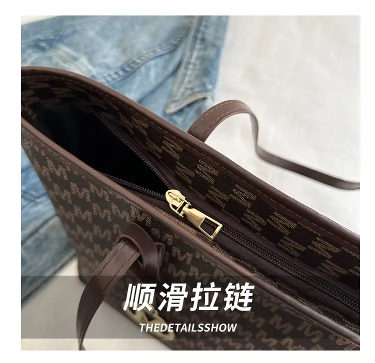 Women's White Checkered Shoulder Bag with MM Logo — feature 6