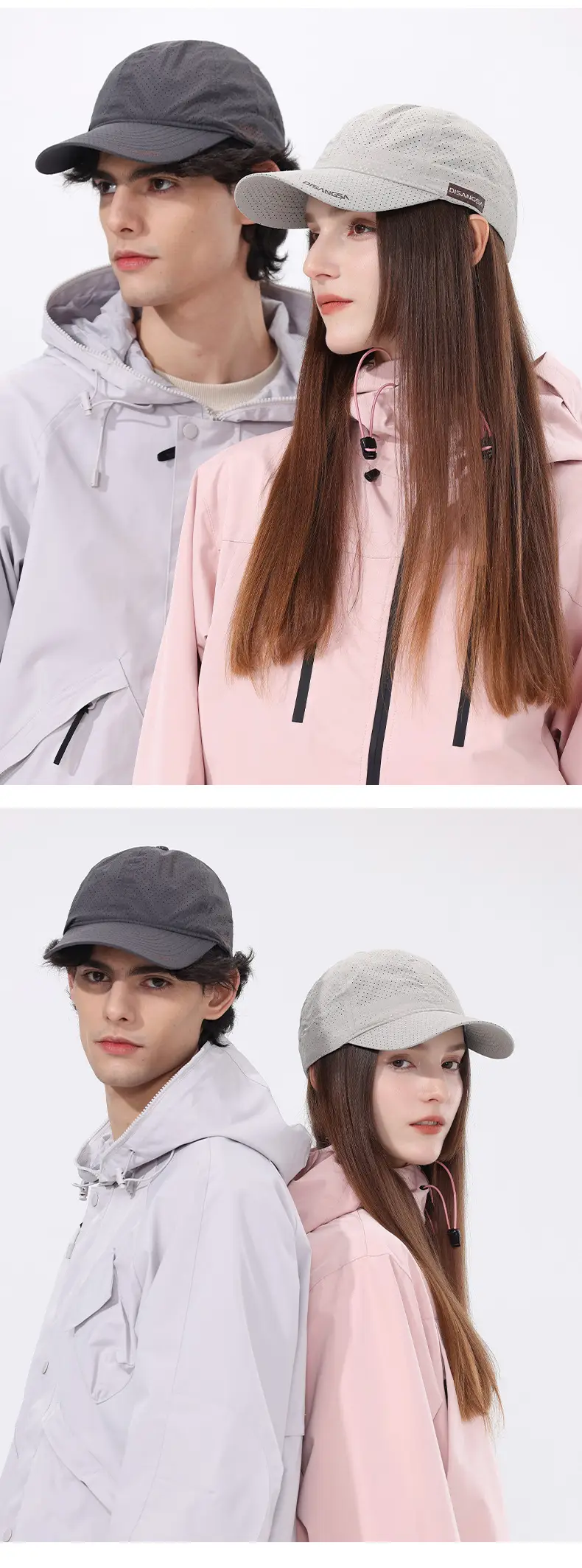 Men UV Cap 7.5CM Light Gray Non-Slip — feature 13