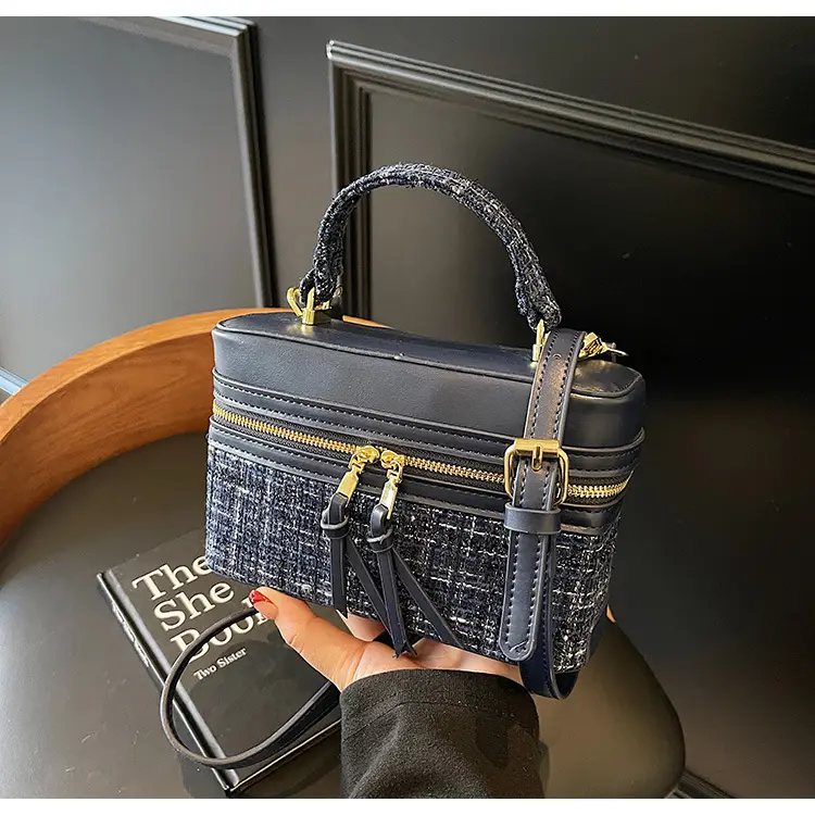 Women's Blue Embroidered Satchel Shoulder Bag 2025 — feature 18