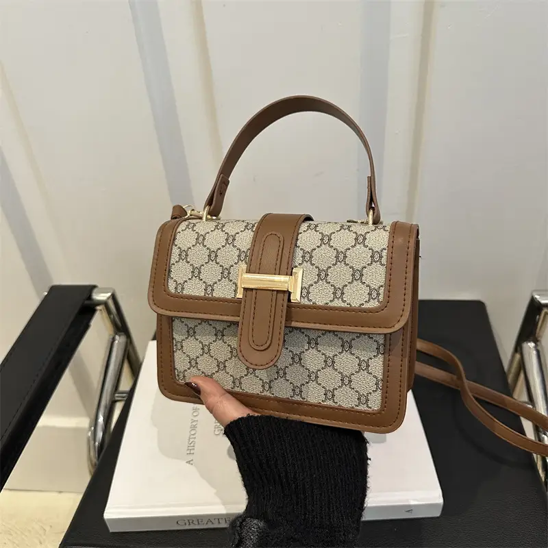 Korean Style Shoulder Crossbody Bag Women's Niche Color Contrast Commuter Small Square Bag - Image 6