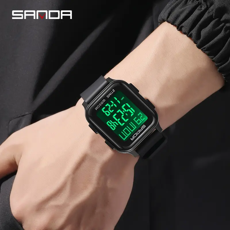 Sanda Digital Watch Black 24Hr Display 15:07 - Image 8