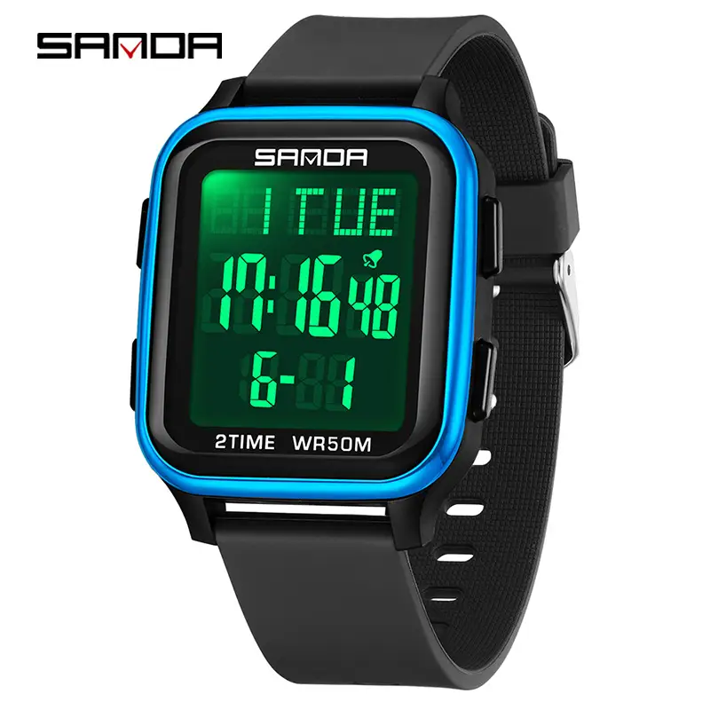 Sanda Digital Watch Black 24Hr Display 15:07 - Image 5