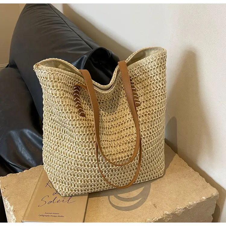 Hollow Straw Shoulder Bag Large Capacity Women — feature 28