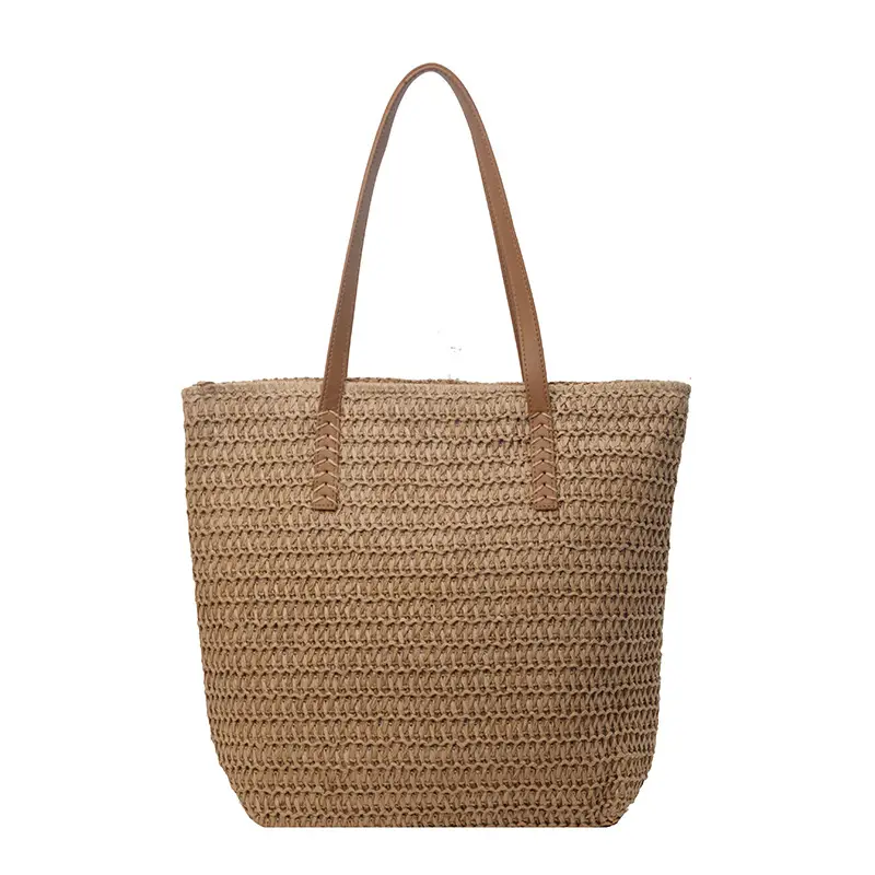 Hollow Straw Shoulder Bag Large Capacity Women