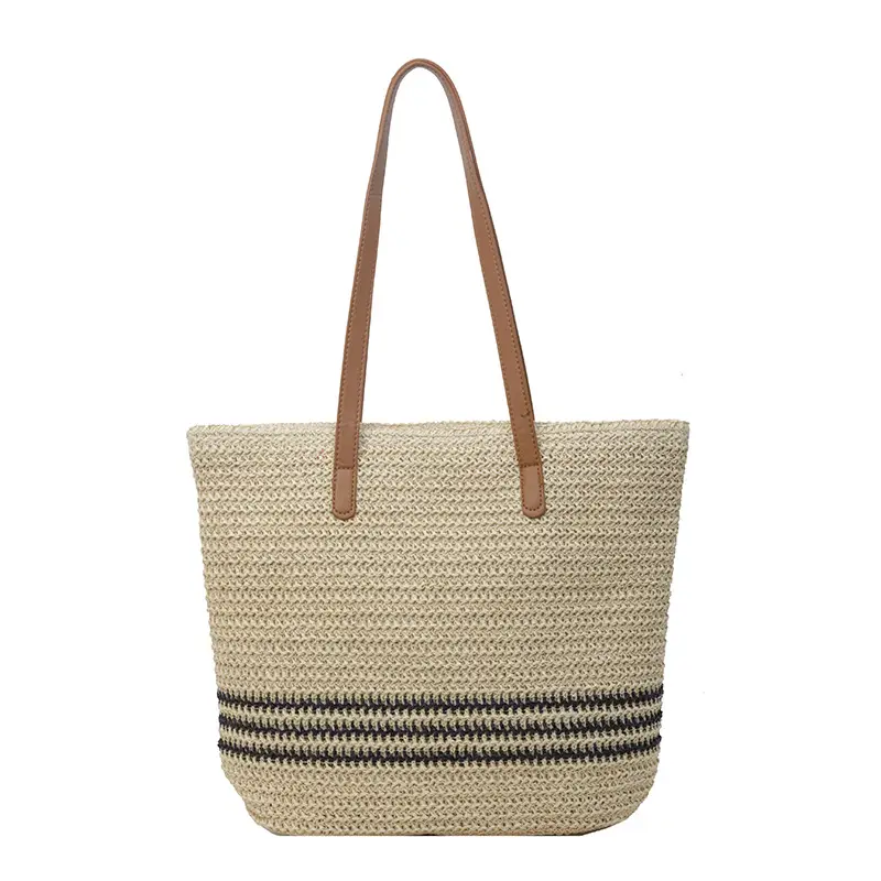 Hollow Straw Shoulder Bag Large Capacity Women