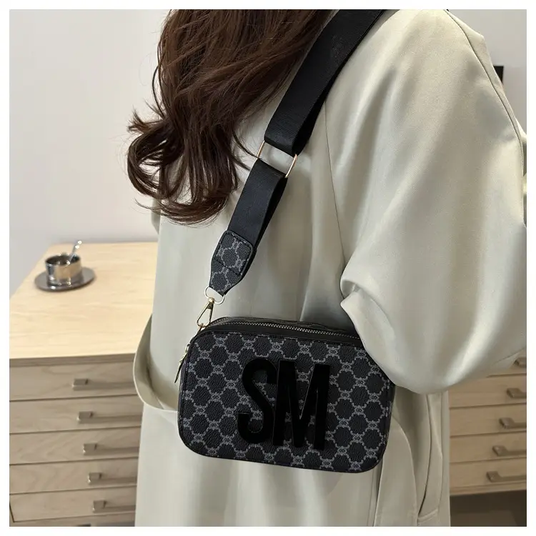 2025 Letter Print Wide Strap Crossbody Bag for Women — feature 15