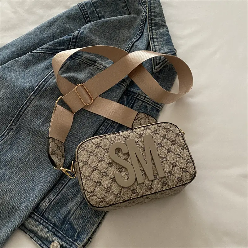 2025 Letter Print Wide Strap Crossbody Bag for Women - Image 2