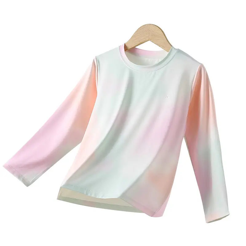 Pink Tie-Dyed Boys T-Shirt Long Sleeve Summer Wear - Image 13