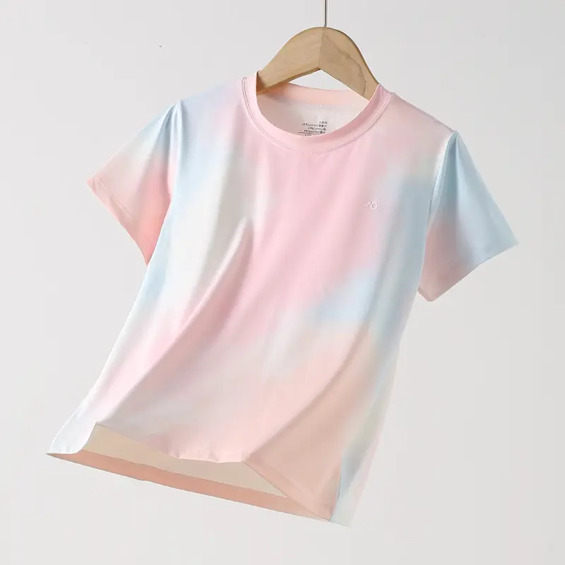 Pink Tie-Dyed Boys T-Shirt Long Sleeve Summer Wear - Image 5