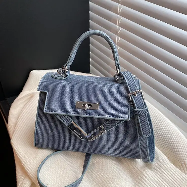 Grey Denim Kelly Bag Women 2025 New - Image 6