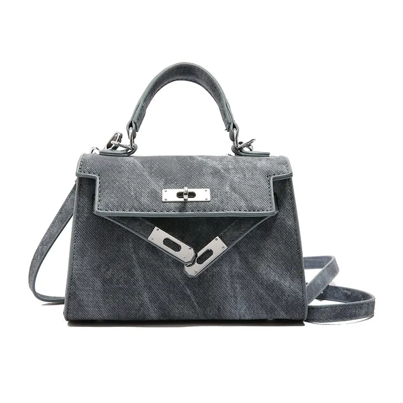 Grey Denim Kelly Bag Women 2025 New - Image 9
