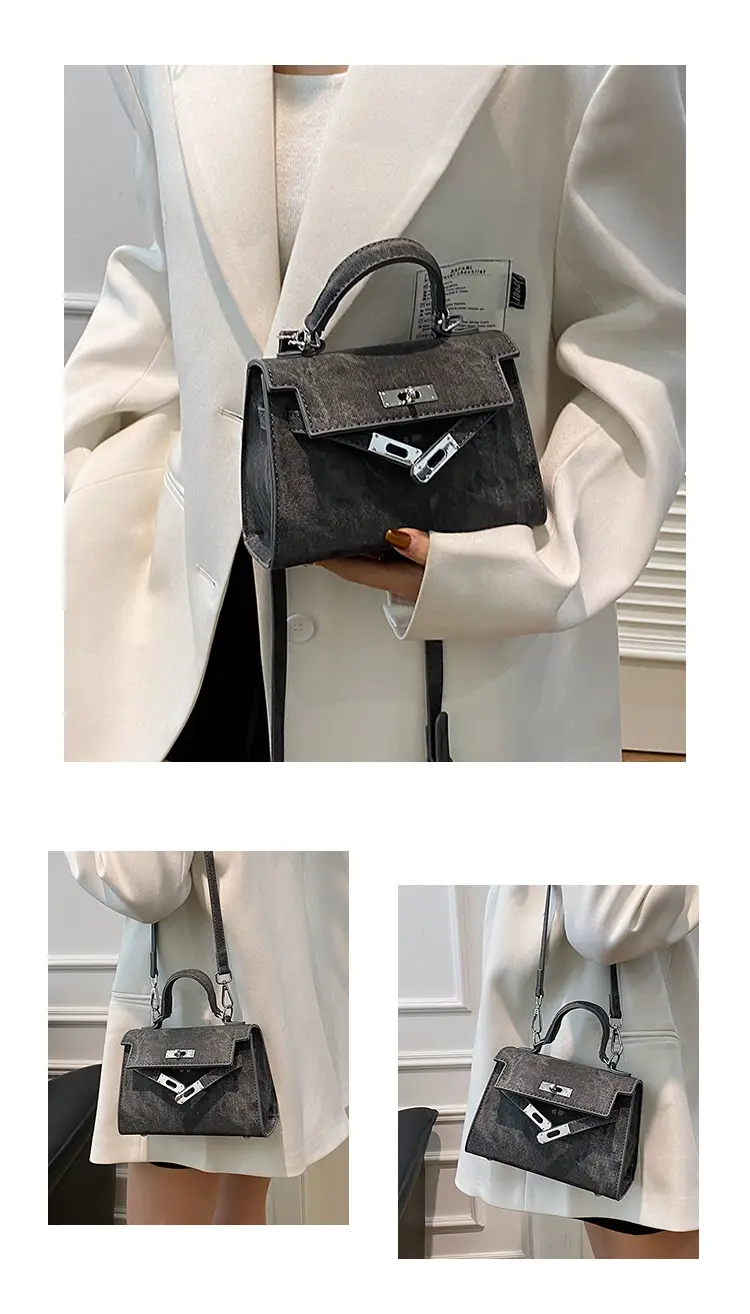 Grey Denim Kelly Bag Women 2025 New — feature 14