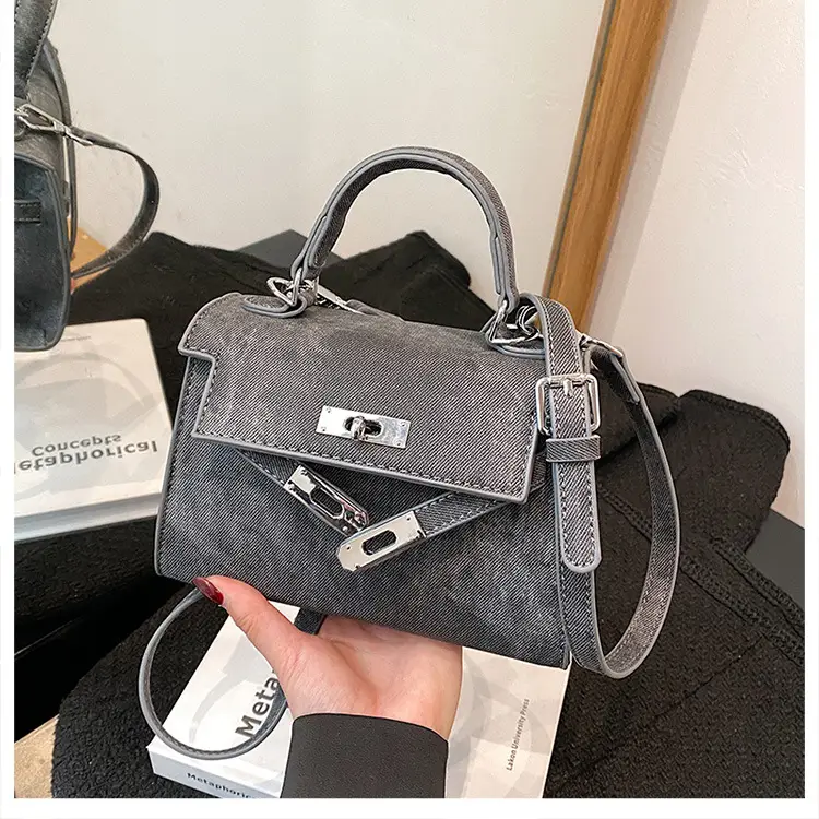 Grey Denim Kelly Bag Women 2025 New — feature 22