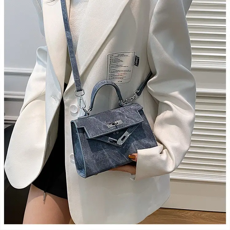 Grey Denim Kelly Bag Women 2025 New — feature 26