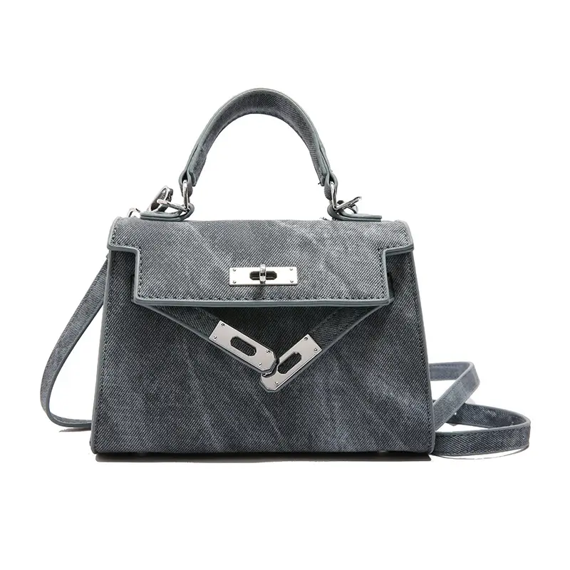 Grey Denim Kelly Bag Women 2025 New - Image 4