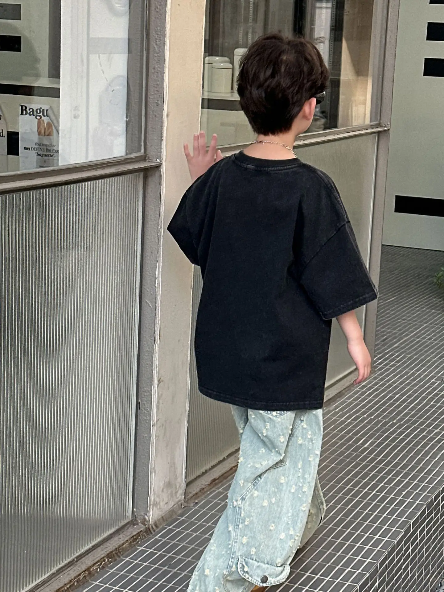 Kids Cartoon T-Shirt Black 2025 Summer New Boys Korean Style — feature 9