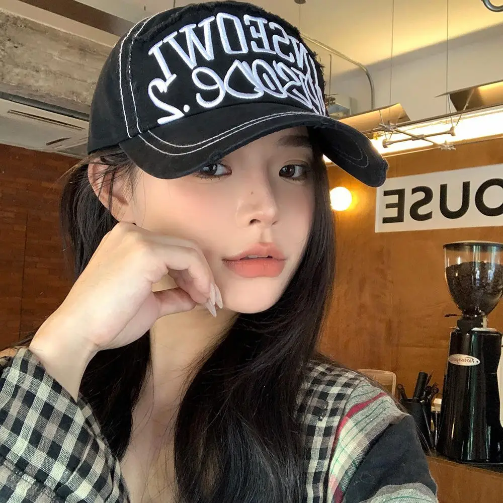 Women's K-Style Embroidered Duck Cap with Headphones - Image 4