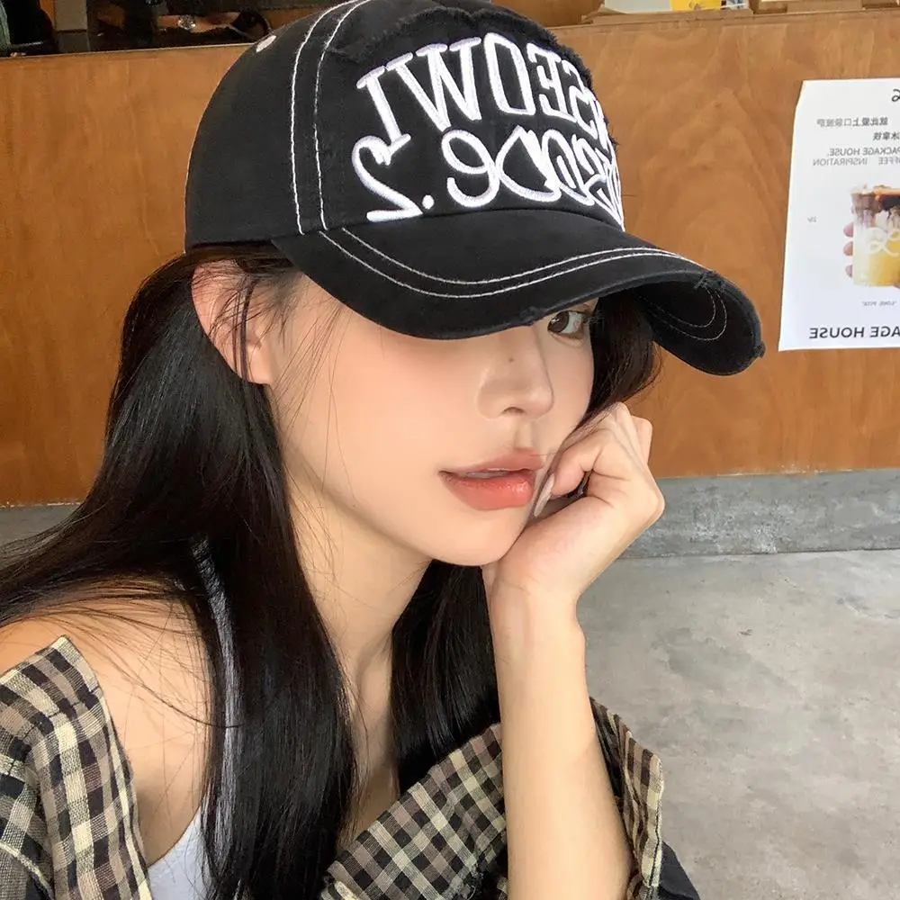 Women's K-Style Embroidered Duck Cap with Headphones - Image 5