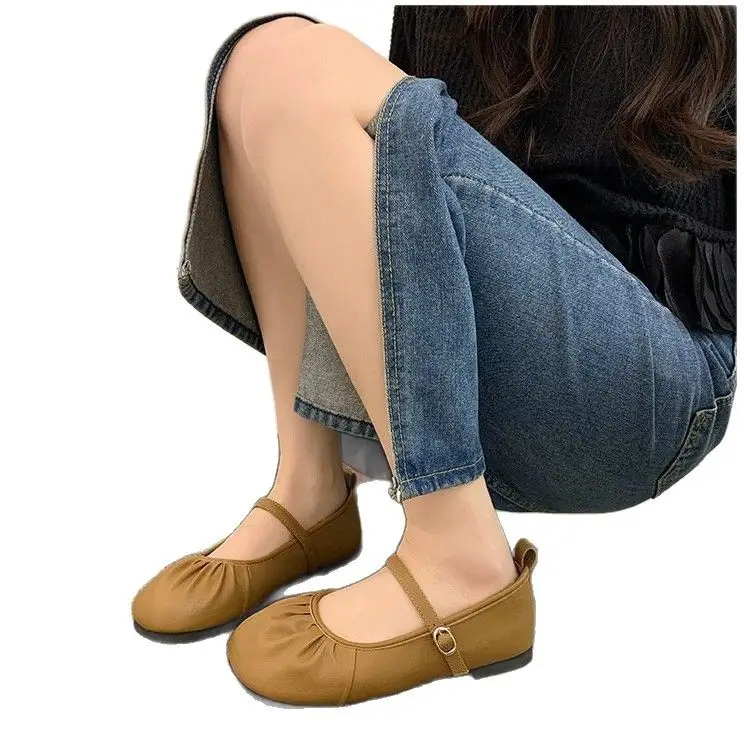 Spring New Fairy Style Buckle Belt Mary Jane Shoes Round-toe Flat Elegant Fashion All-match Small Leather Shoes Single-layer Shoes - Image 7