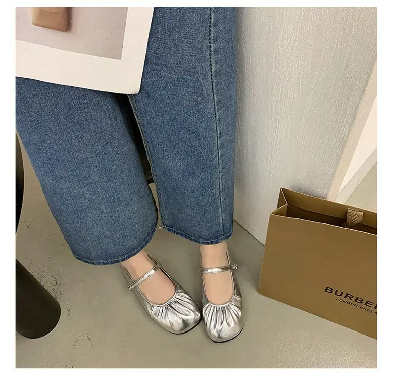 Spring New Fairy Style Buckle Belt Mary Jane Shoes Round-toe Flat Elegant Fashion All-match Small Leather Shoes Single-layer Shoes — feature 6