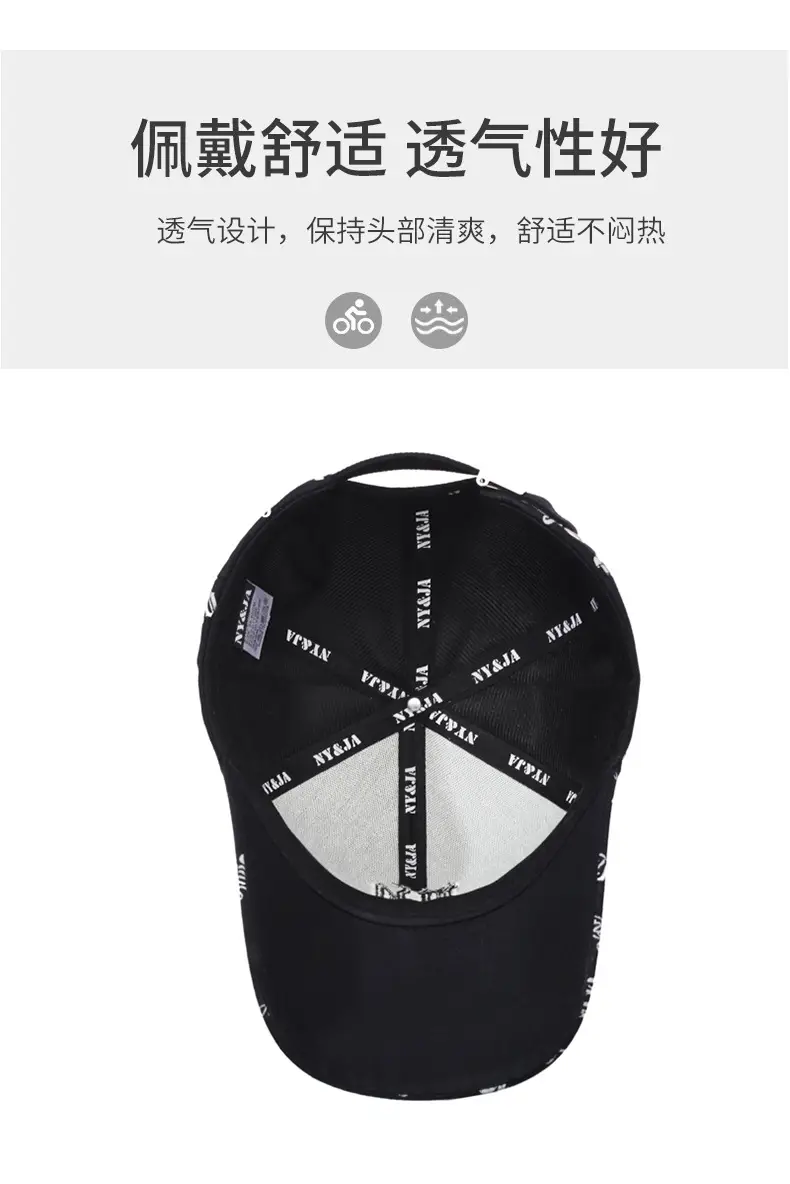 Red Korean Style Baseball Cap with Full Print Design — feature 5