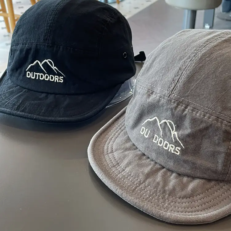 Women's Blue Cotton Baseball Cap with "OUTDOORS" Logo — feature 20