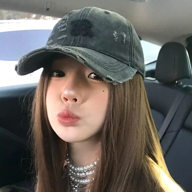 Women Washed Ripped Baseball Cap New Style - Image 5