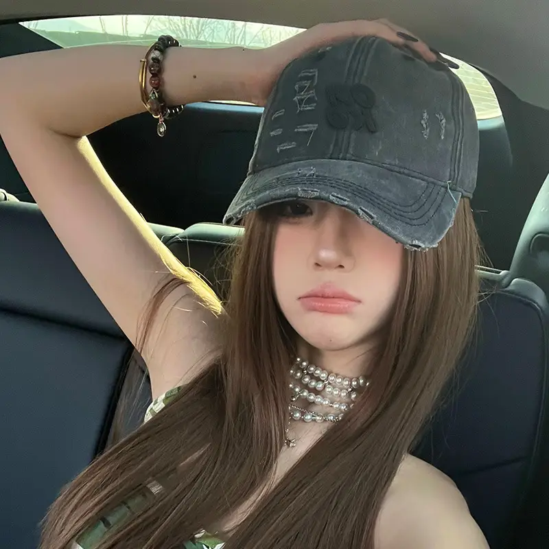 Women Washed Ripped Baseball Cap New Style - Image 7
