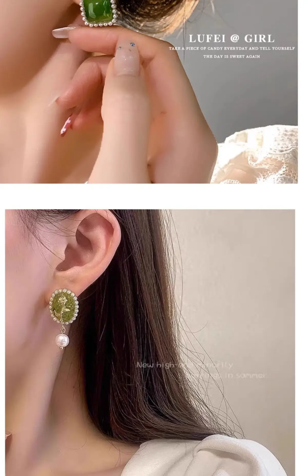 Green Gardenia Flower Earrings for Women 2025 Summer — feature 5