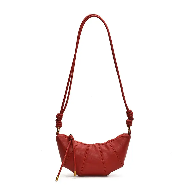 Women's Brown Leather Crossbody Bag with Chain Strap - Image 10