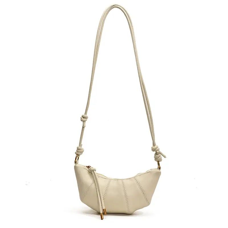 Women's Brown Leather Crossbody Bag with Chain Strap - Image 2