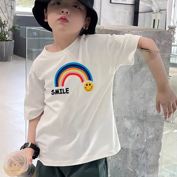 Boys & Girls Matching T-Shirt Summer Set White Cotton 2025