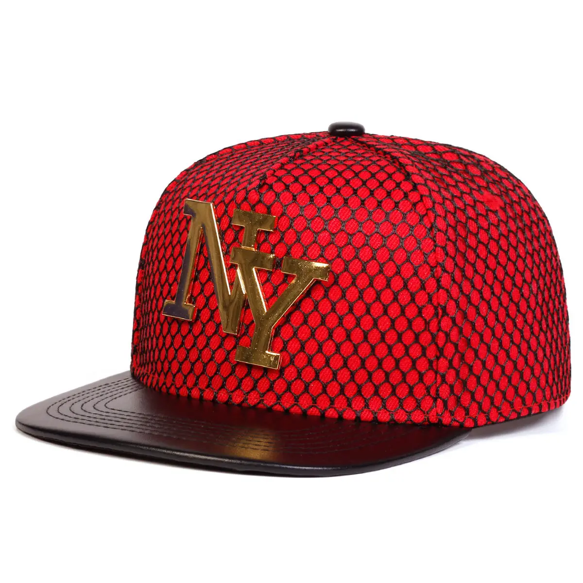 NYC Metal Letter Cap Blue Flat Bristle Men - Image 5