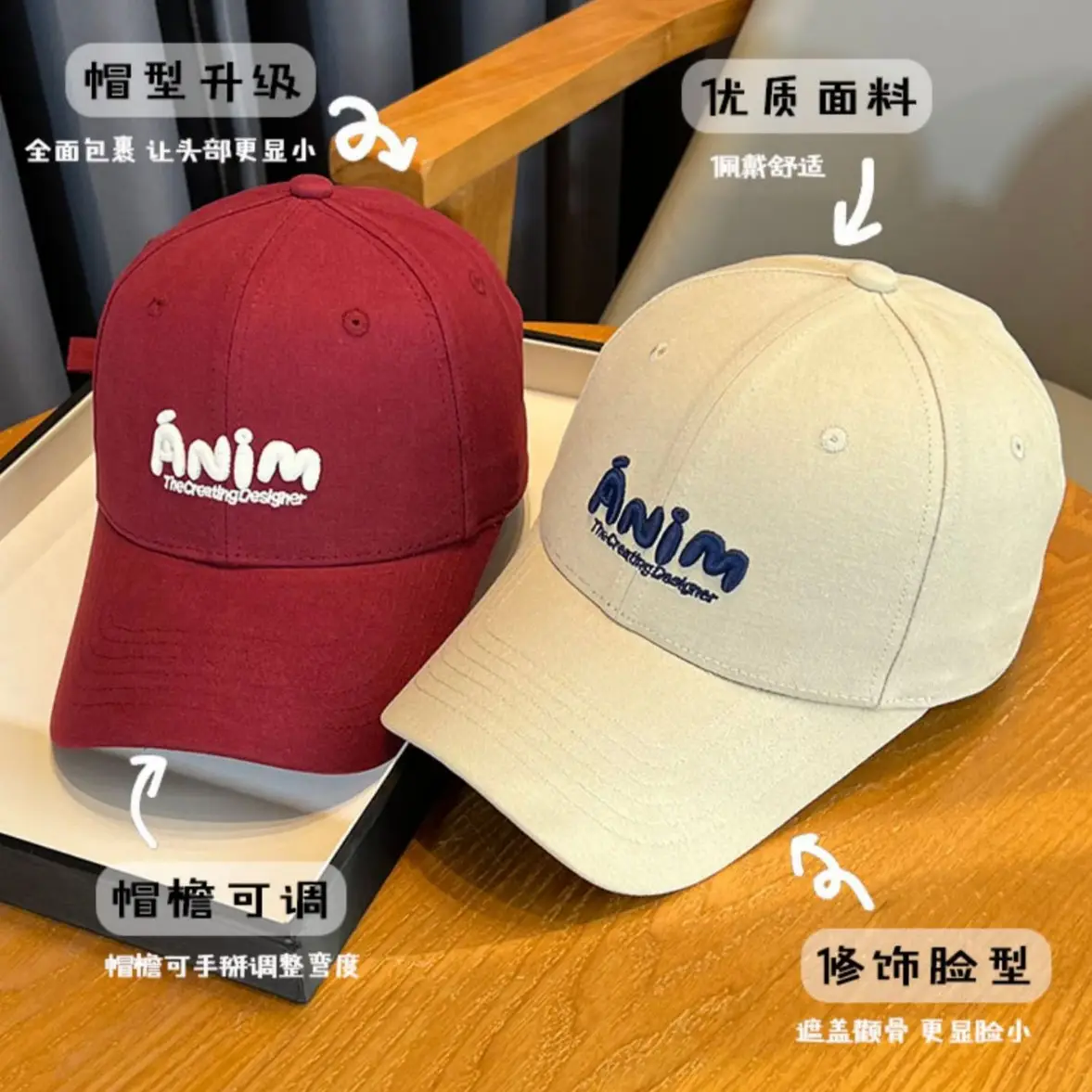 Women's K-Style Beige Baseball Cap with Embroidered Logo - Image 10