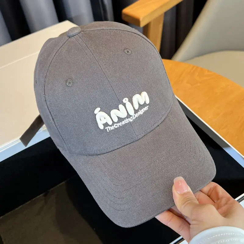 Women's K-Style Beige Baseball Cap with Embroidered Logo — feature 13