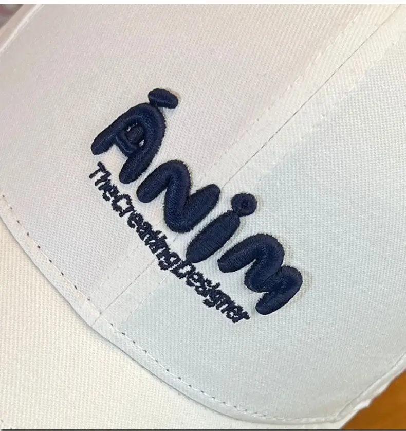Women's K-Style Beige Baseball Cap with Embroidered Logo — feature 6